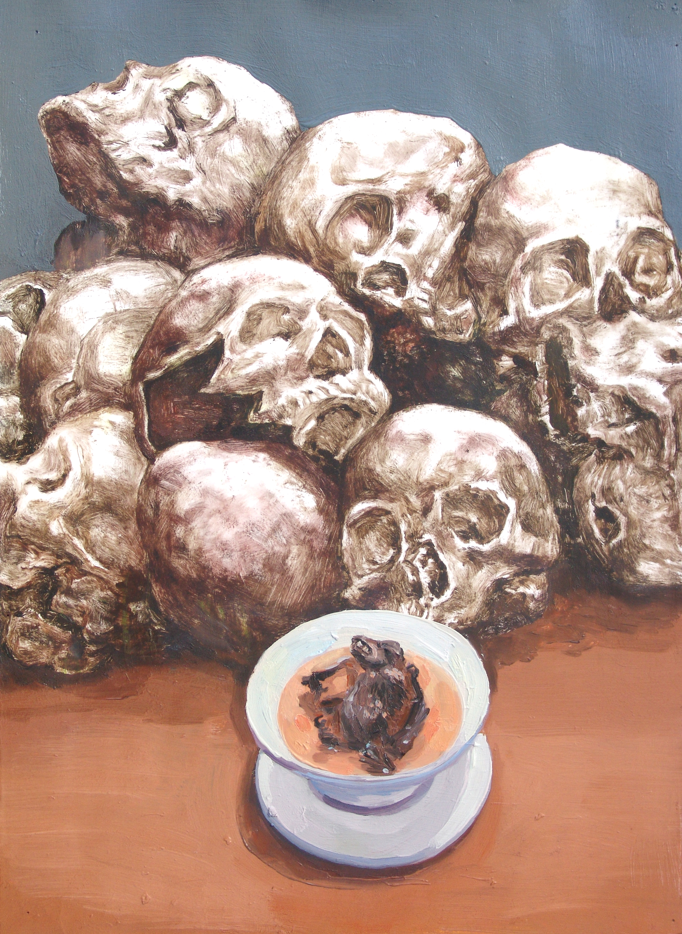 (图3) 冯大康,《抗疫启示录之三:最后的晚餐》,60×80CM,纸面油画,2020年.jpg (图3) 冯大康,《抗疫启示录之三:最后的晚餐》,60×80CM,纸面油画,2020年.jpg