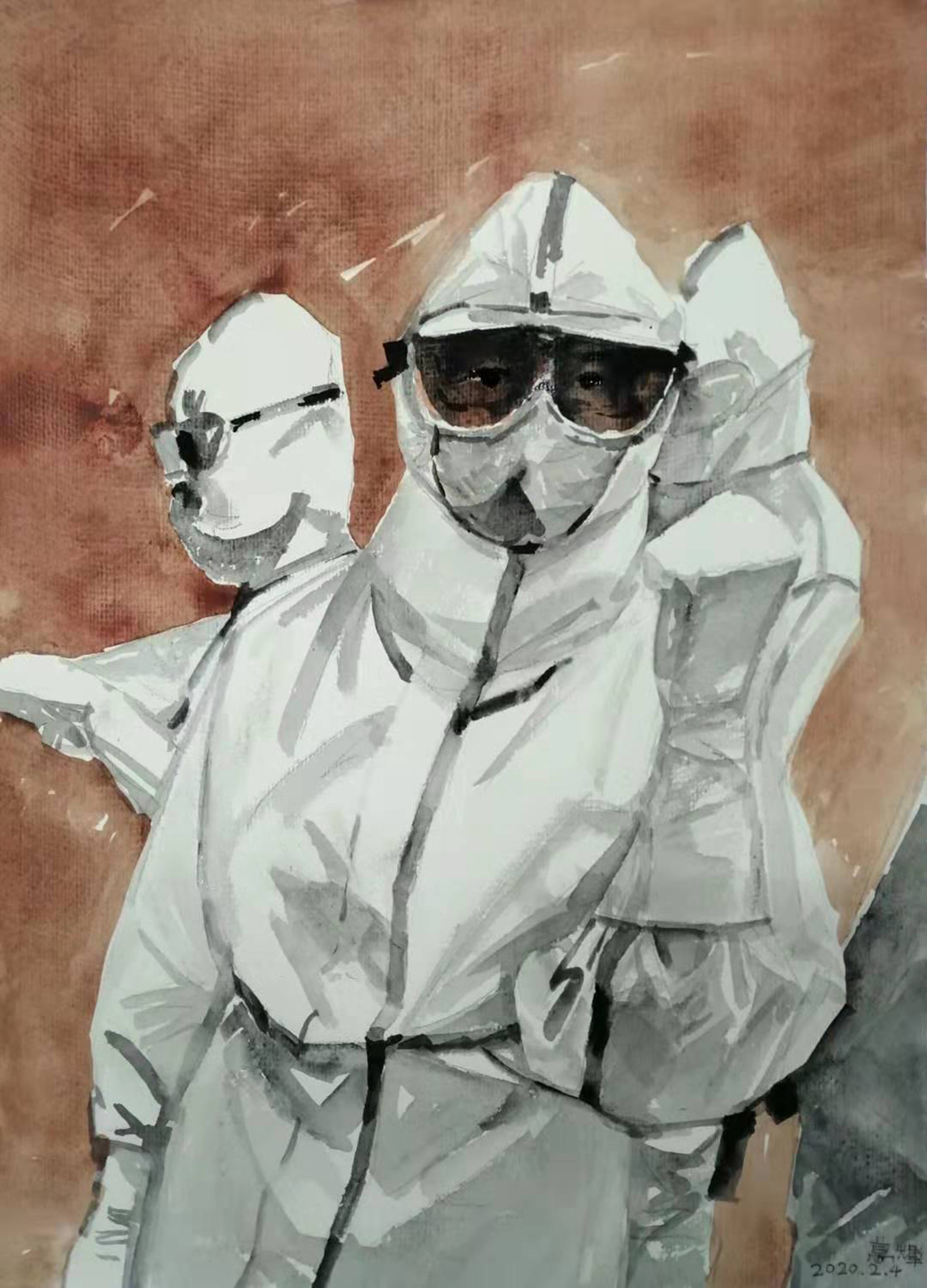 (图14) 葛辉,《英雄》,50×70CM,纸本水彩,2020年.JPG (图14) 葛辉,《英雄》,50×70CM,纸本水彩,2020年.JPG