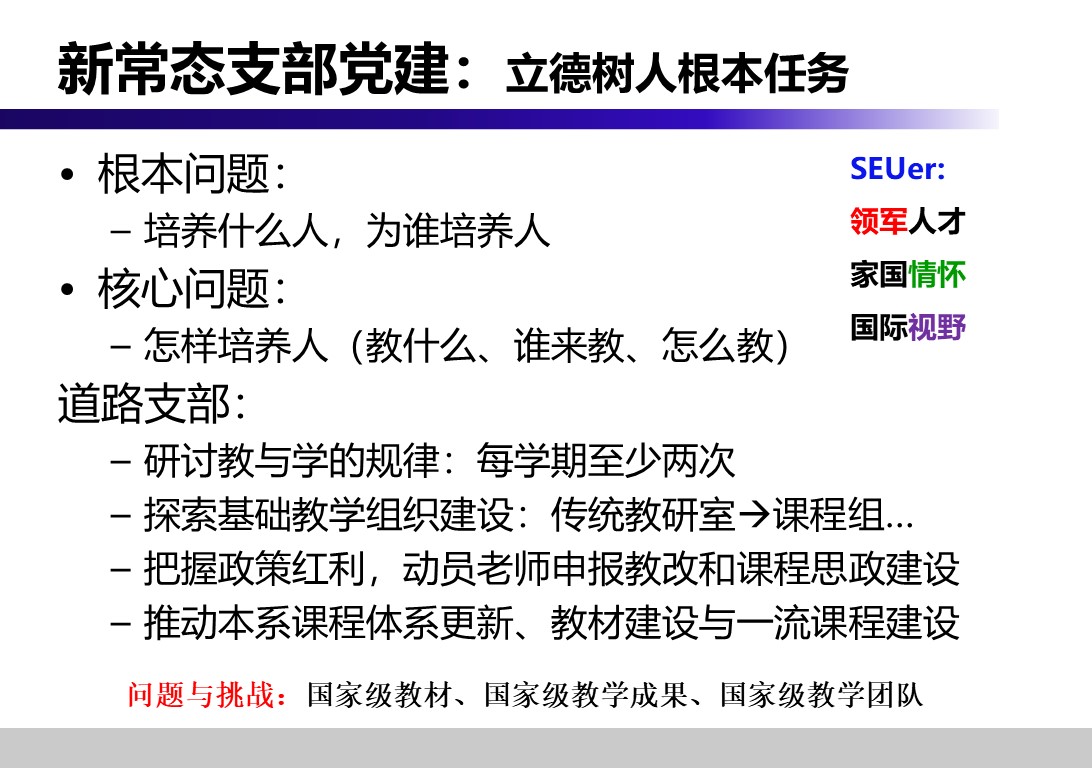 新常态下支部党建立德树人根本任务