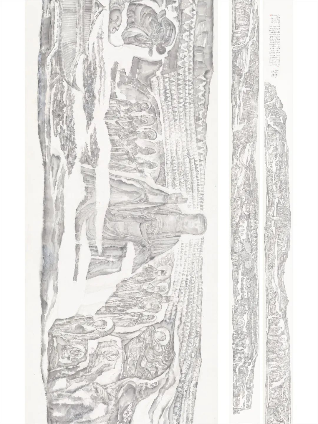 《水墨之合川涞滩二佛寺石刻长卷 》1960×70cm 2022.png