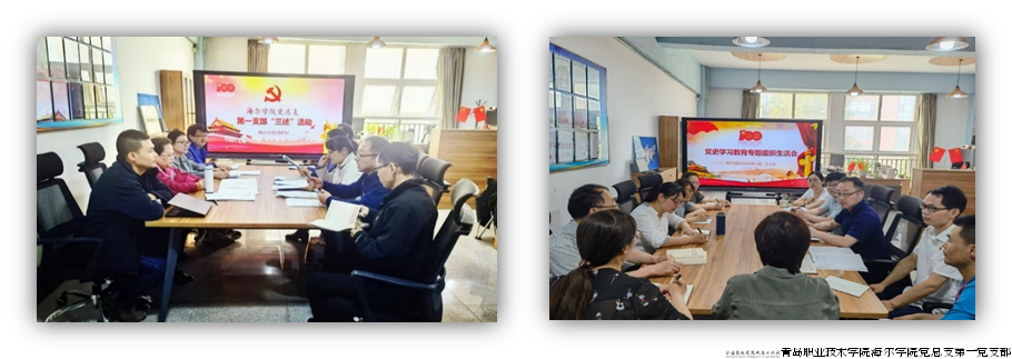 图2 开展“党支部三会一课”“党史学习教育”等系列活动